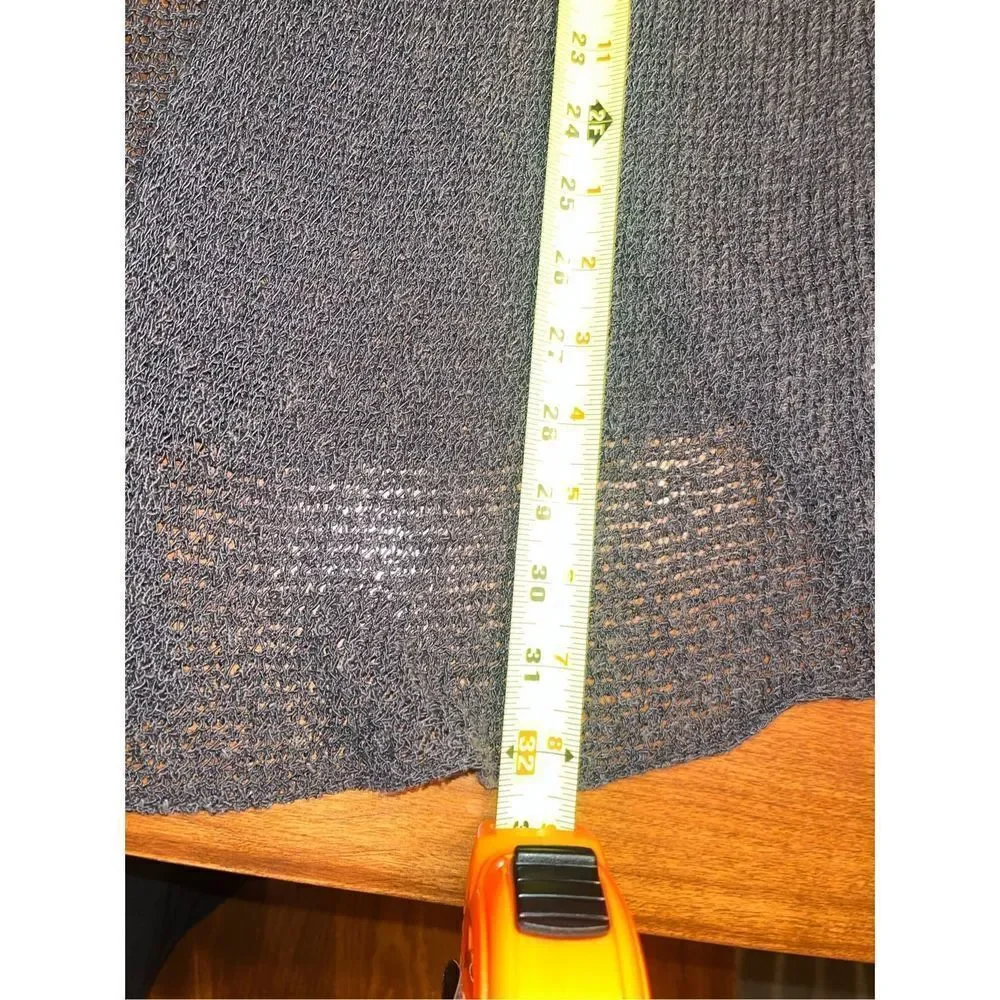 Eileen Fisher Small Gray Loose Weave Cardigan see note - Picture 8 of 8